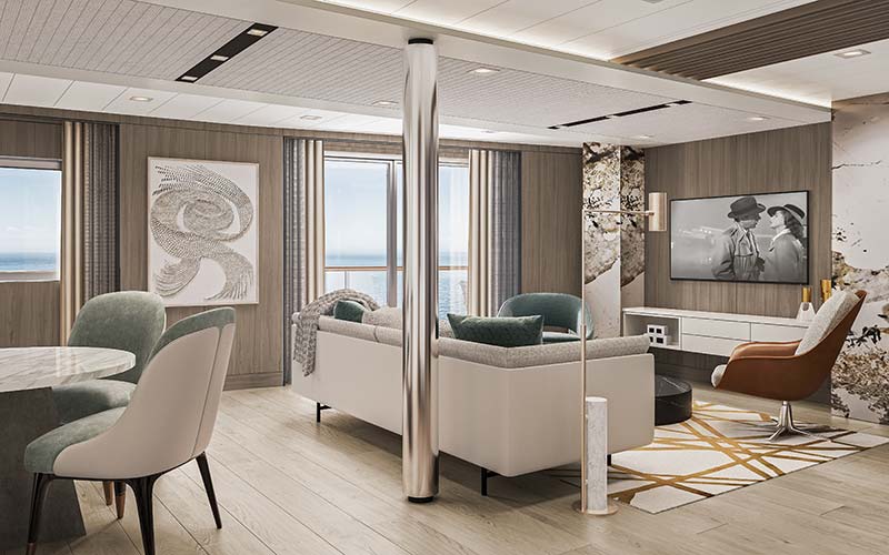 vista suite woonkamer op cruiseschip vista van oceania cruises
