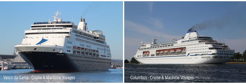 Vasco da Gama en Columbus van Cruise & Maritime Voyages